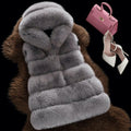 Faux Fur Hooded Vest, Ultra-Warm & Fashion-Forward – Emily