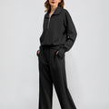 Casual Zip-Up Pullover with Matching Lounge Pants – Olivia
