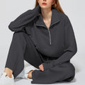 Casual Zip-Up Pullover with Matching Lounge Pants – Olivia