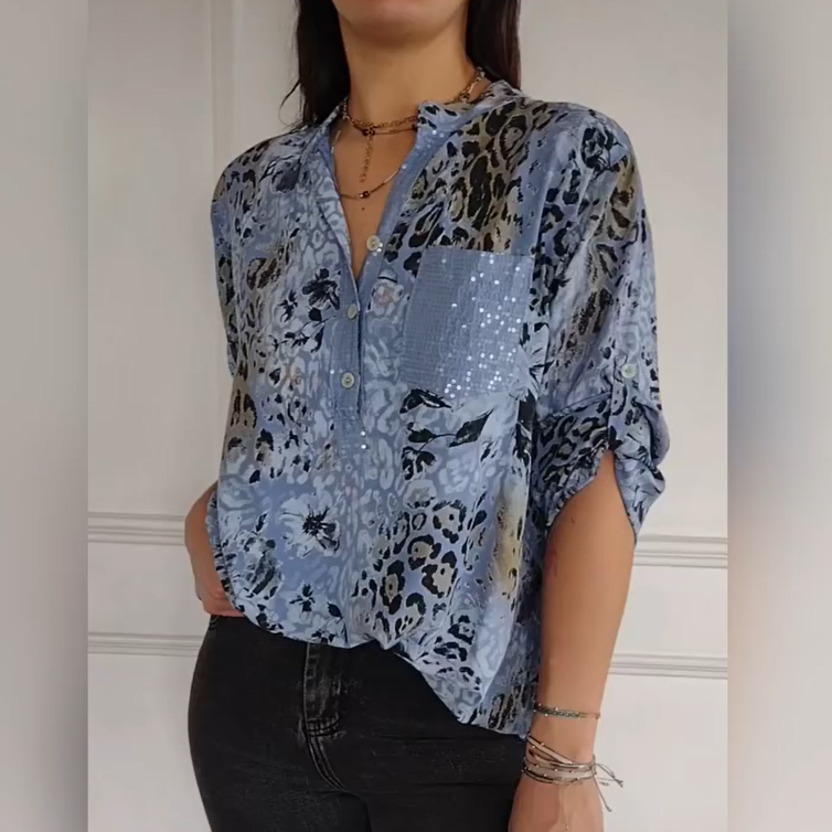 Printed Women’s Casual Shirt with a Stylish Flair – Grace