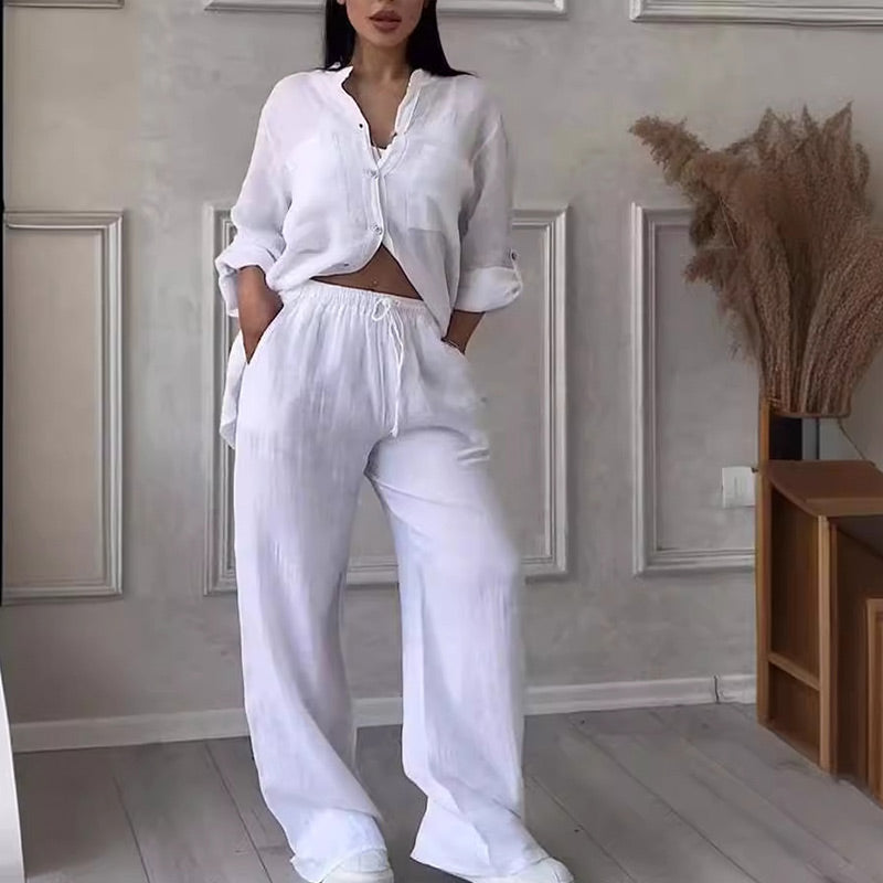 Breathable Cotton-Linen Ensemble for Everyday Wear – Sophia