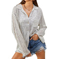 Women's Sparkly Button-Up Shirt with Sequin Detailing - Emma