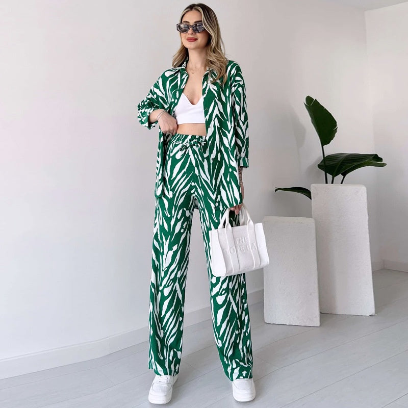Trendy Zebra Print Lounge Set for Women’s Cozy Wear – Sophia