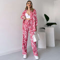Trendy Zebra Print Lounge Set for Women’s Cozy Wear – Sophia