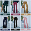 Retro-Inspired High-Waisted Corduroy Flared Pants – Sophia