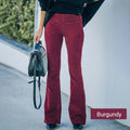 Retro-Inspired High-Waisted Corduroy Flared Pants – Sophia