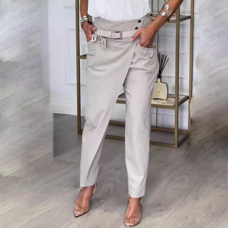 Trendy Casual Solid Color Irregular Women's Pants – Emma