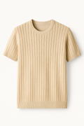 Stylish Knitted Short Sleeve Blouse for Effortless Chic – Axe