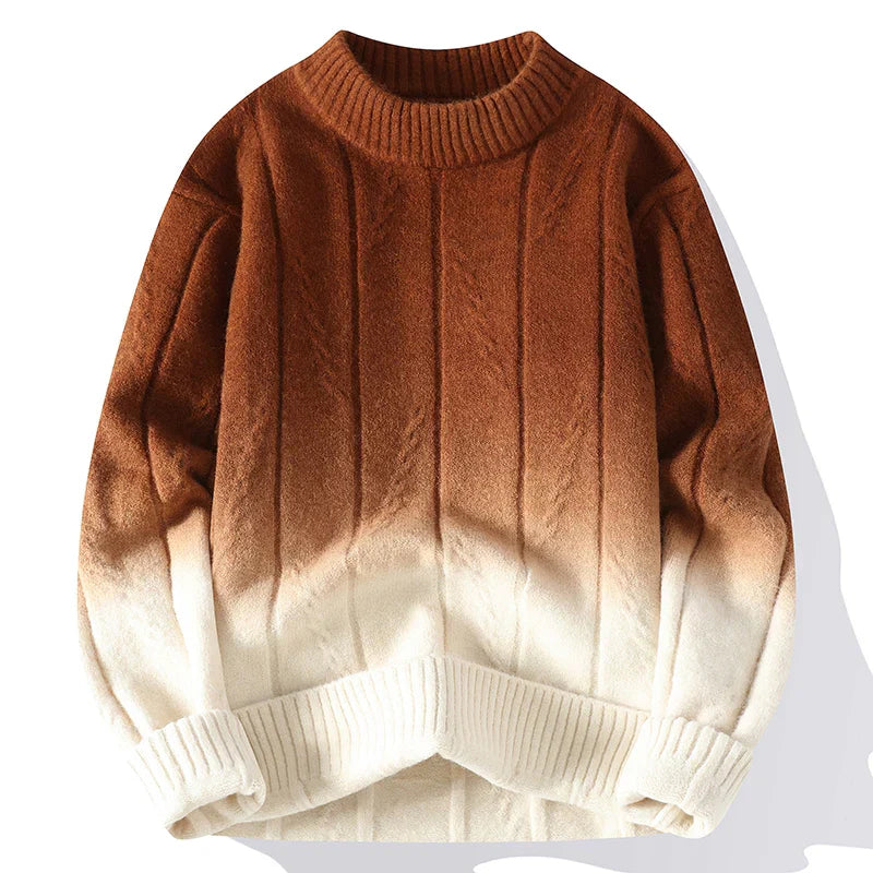 Gradient Ombre Knit Sweater for a Modern Look – Liam