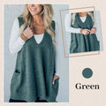 Versatile V-Neck Sweater Vest with Functional Pockets for Women - Ella