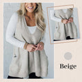 Versatile V-Neck Sweater Vest with Functional Pockets for Women - Ella