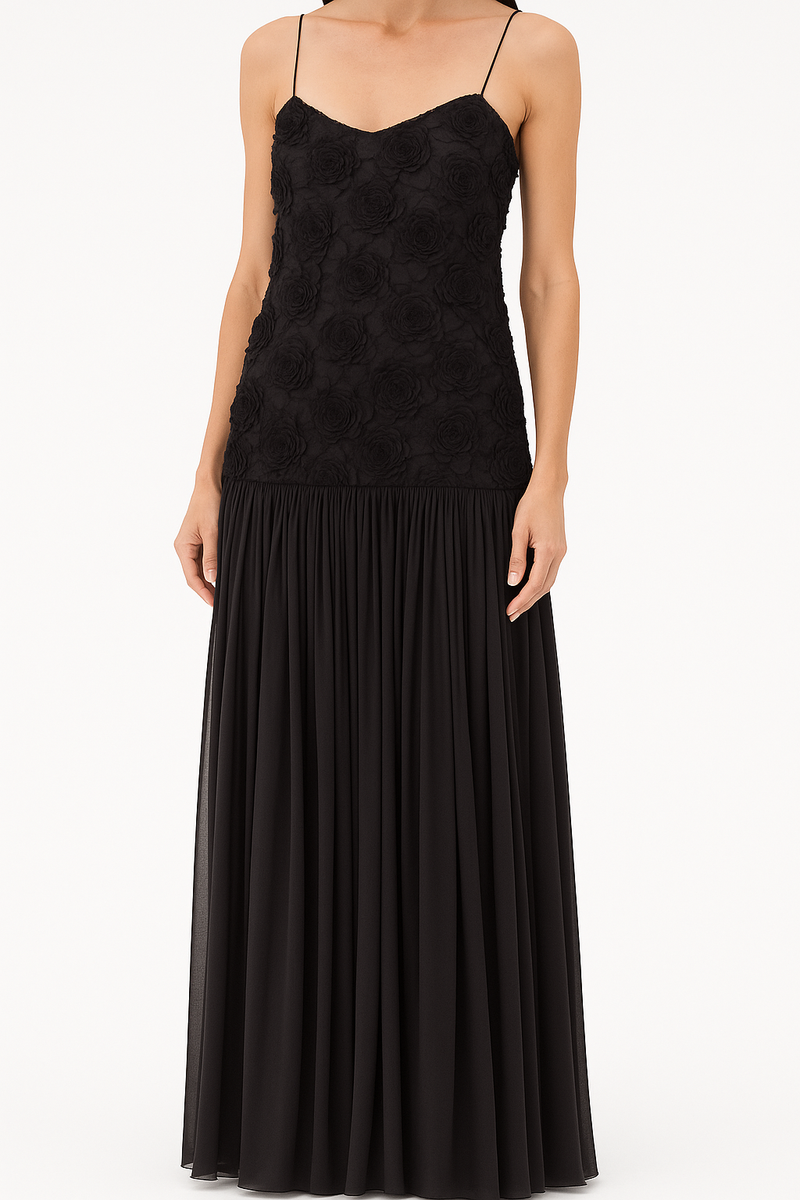 Floor-Length Non-Stretch Maxi Dress for Formal Events – Olivia