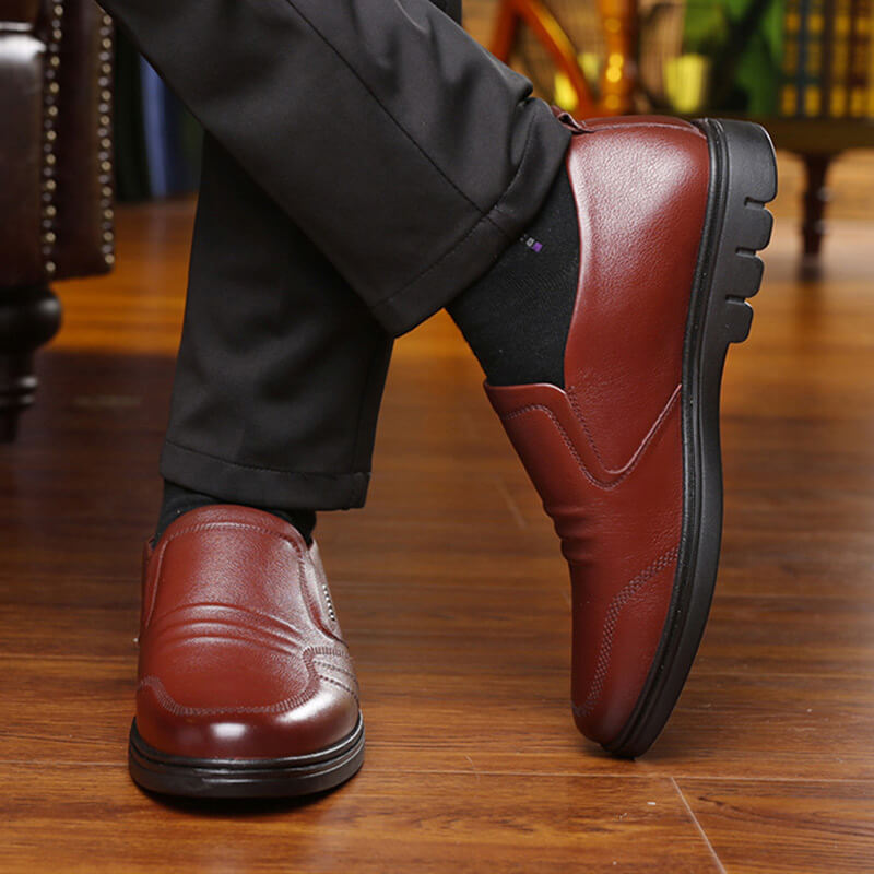 Men's Anti-Slip Leather Dress Shoes with Soft Comfort – John