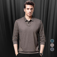 Men's Classic Plaid V-Neck Sweater Shirt – Ethan