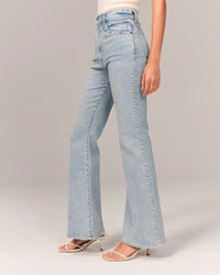 High-Rise Flare Jeans with Stretch Denim Fit – Olivia
