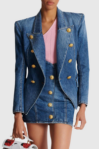Button-Decorated Denim Jacket for Casual Outfits – Emily