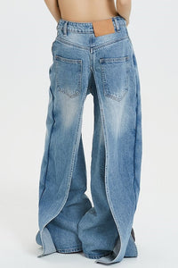 Innovative Deconstructed Two-Piece Denim Set for Women – Emma