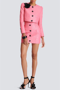 Cropped Leather Jacket with Fine Detailing for Women – Grace