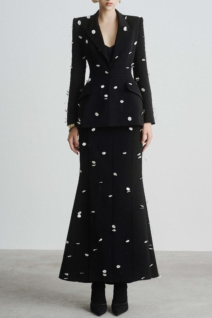 Glamorous Blazer and Trumpet Skirt Set for Women – Amelia