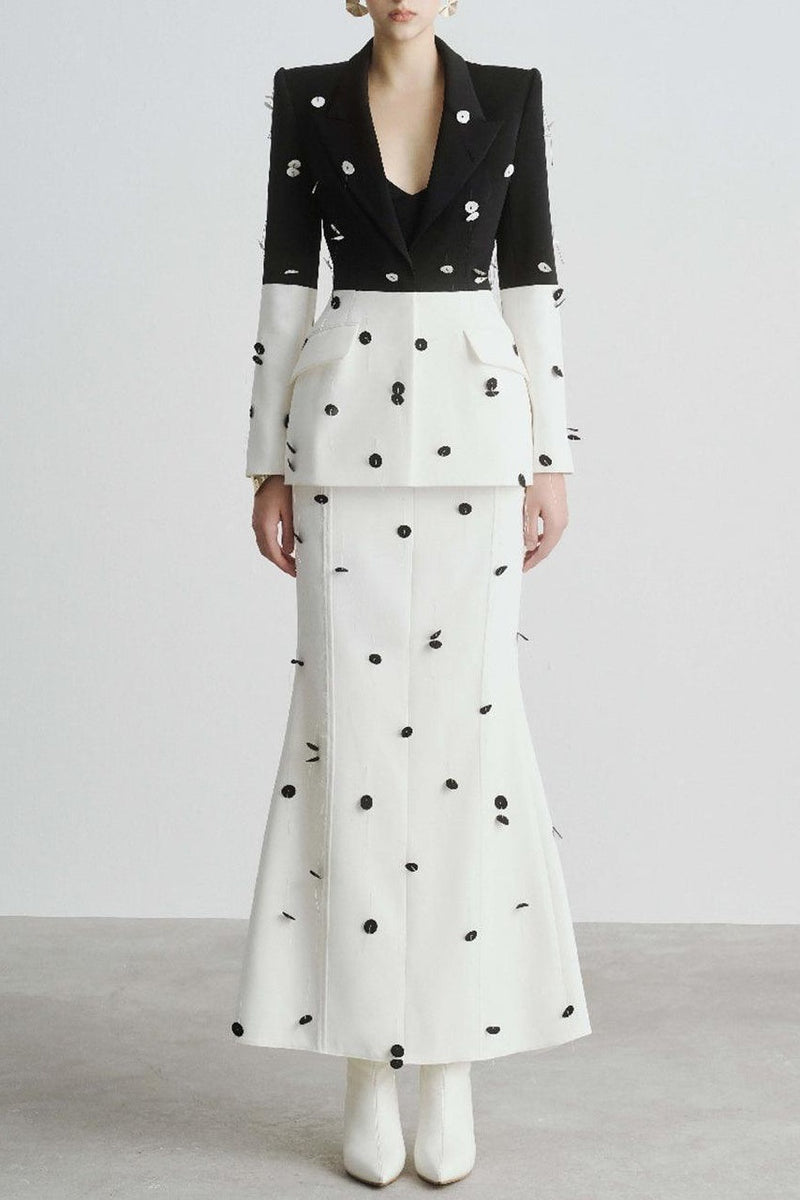 Stunning Sequin Dot Formal Skirt Suit for Women – Olivia