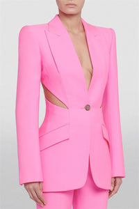 Sophisticated Slashed Blazer Ensemble for Women – Emma