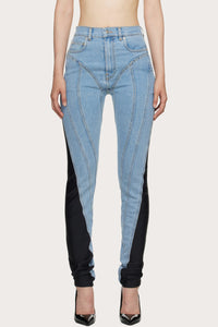 Everyday Cotton Jeans with Unique Patchwork Design – Mia