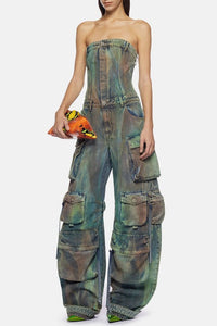 Camo Print Denim Jumpsuit for Urban Fashionistas – Zoey