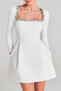 Sophisticated Mini Bandage Dress with Dazzling Highlights – Sophia