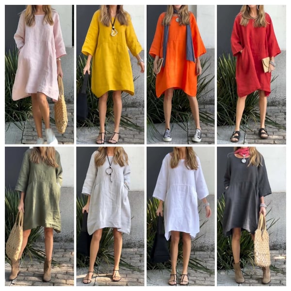 Elegant Cotton Linen Maxi Dress for Summer Days – Sophia