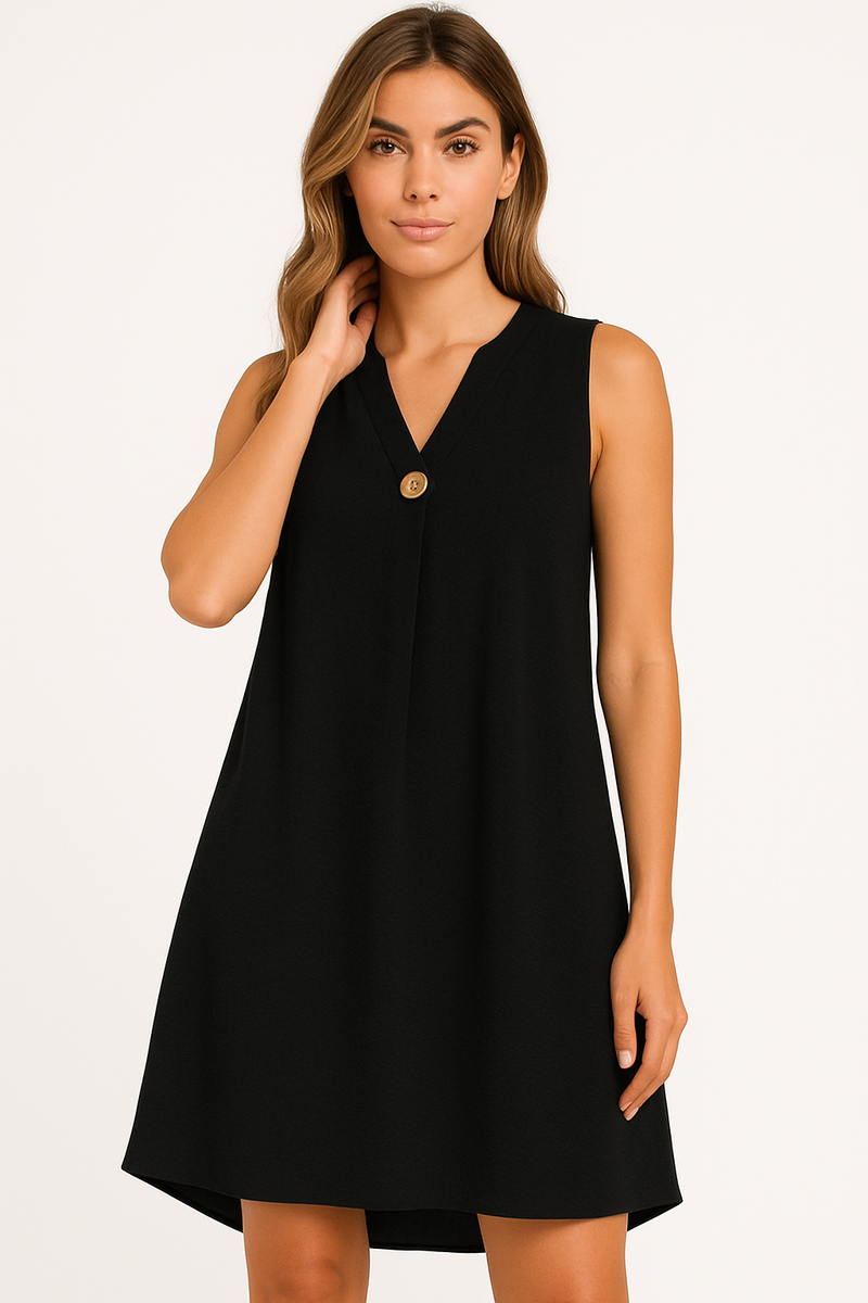 Effortless Button-Front Casual Dress, Stylish & Comfortable – Sophia