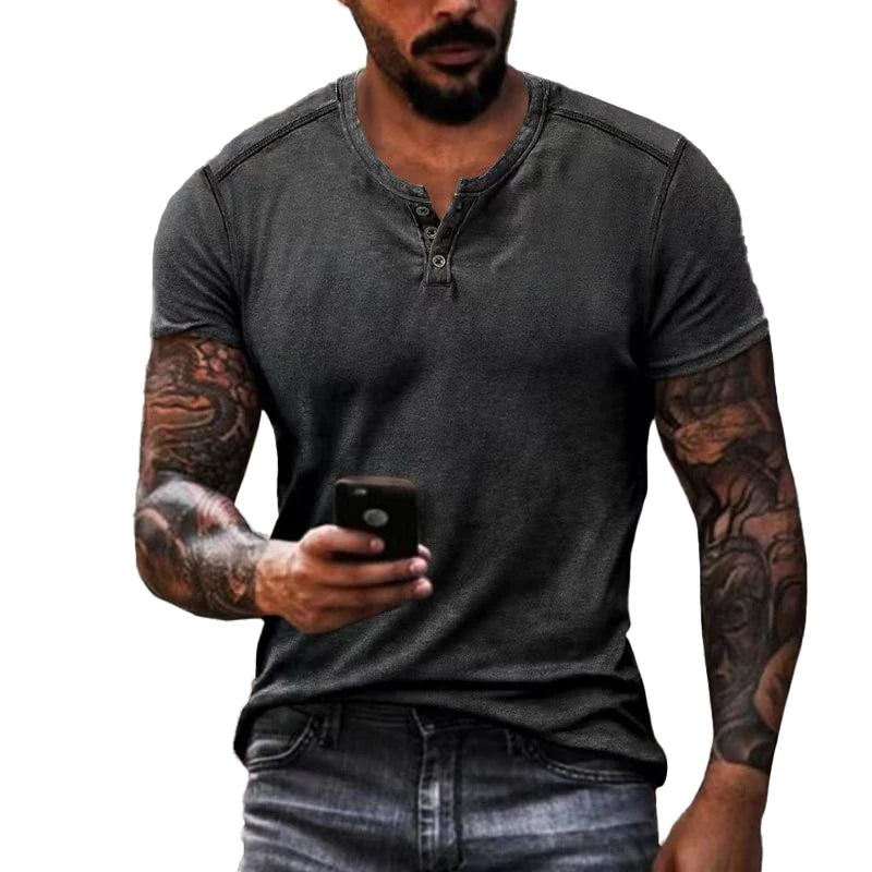 Durable Polyester Henley T-Shirt with Casual Appeal – Ryan