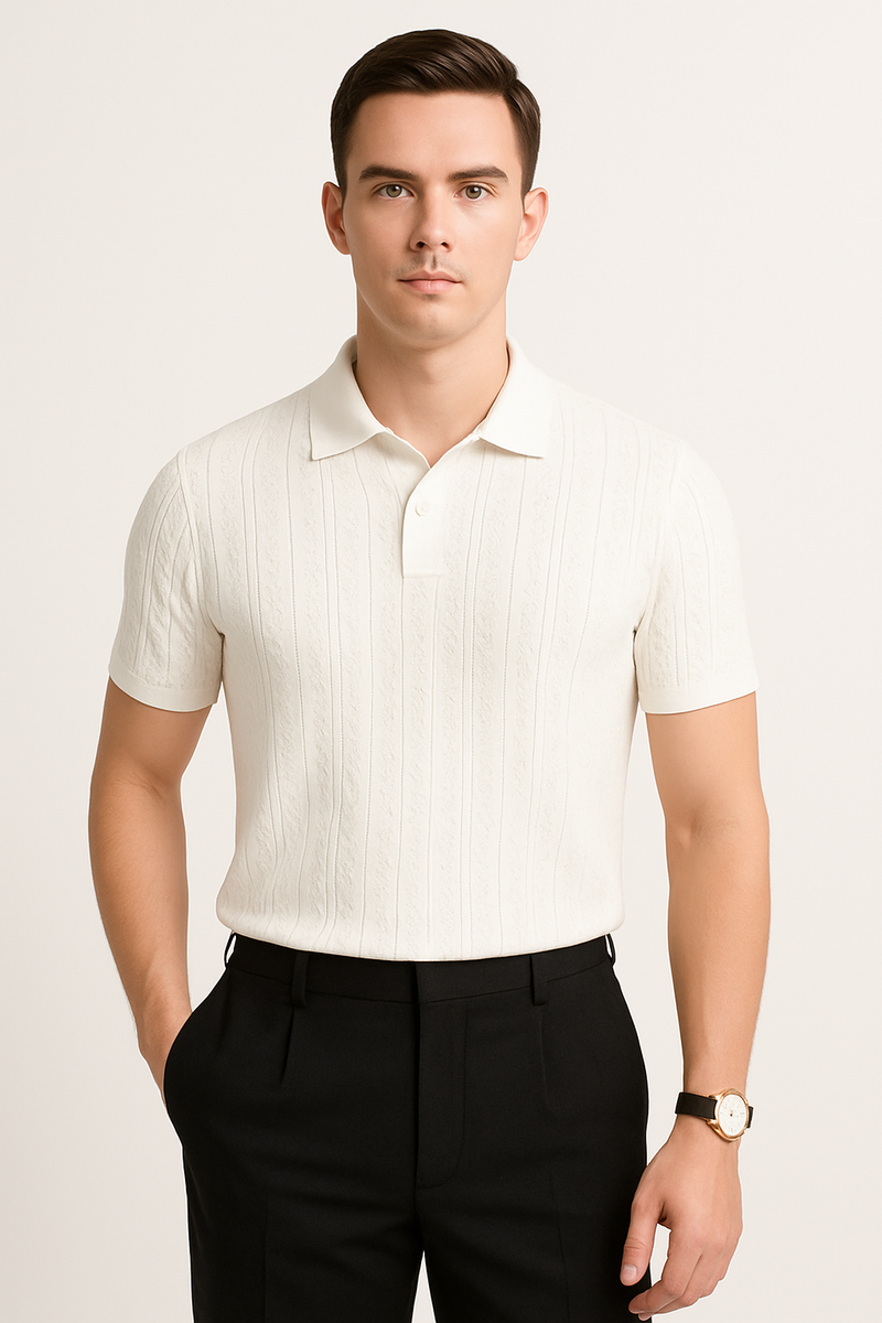 Comfortable Knitted Polo Shirt for Everyday Style – Oliver