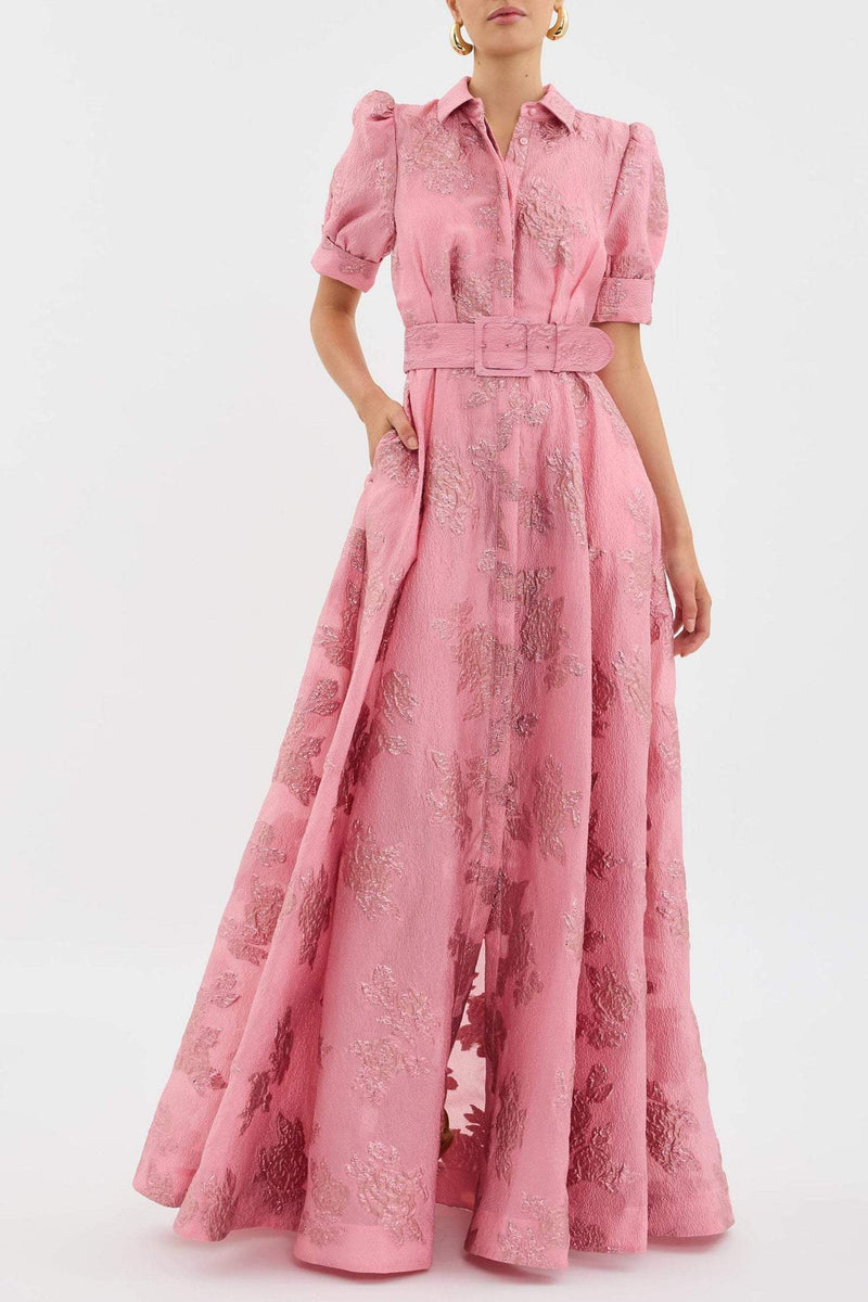 Floral Print Midi Dress with Elegant Silhouette for Women – Sophia