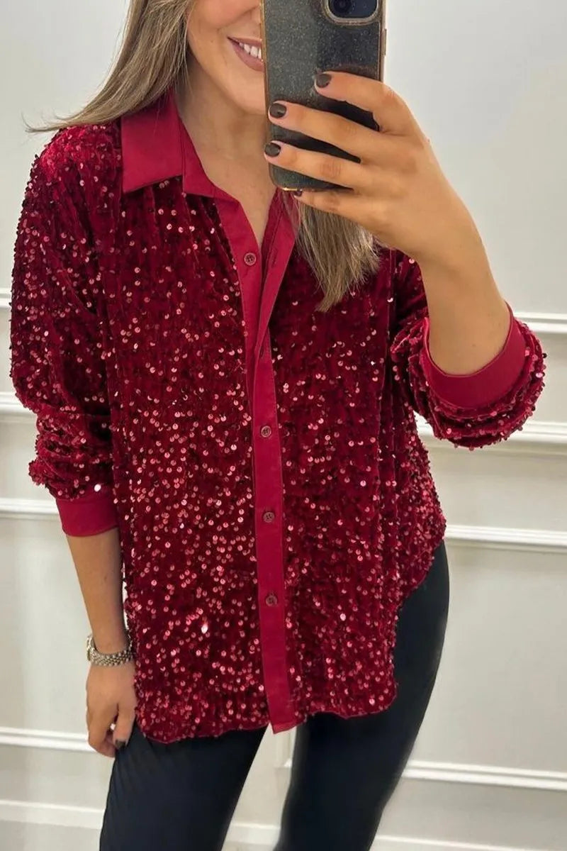 Stylish Sparkle Shirt for Versatile Day-to-Night Wear - Bryony