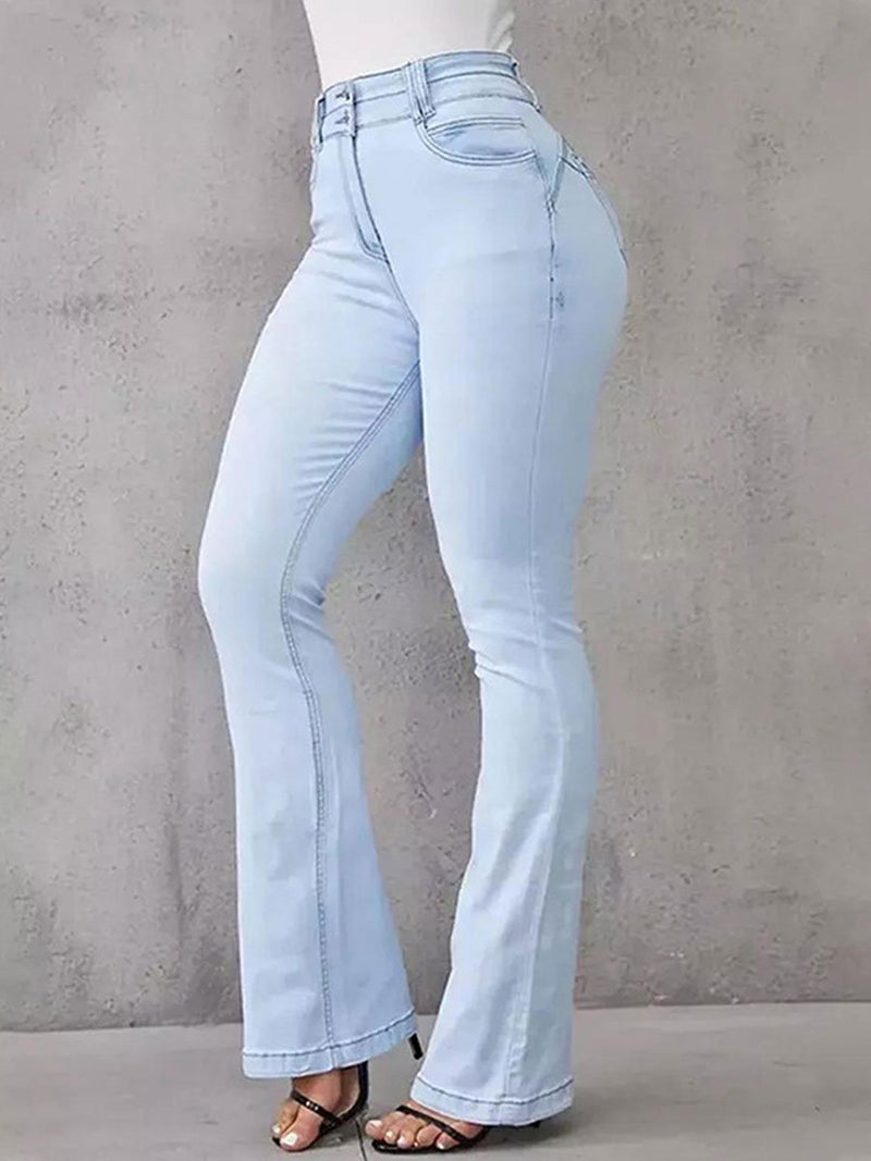 Retro High-Waist Flare Jeans for Women – Kim