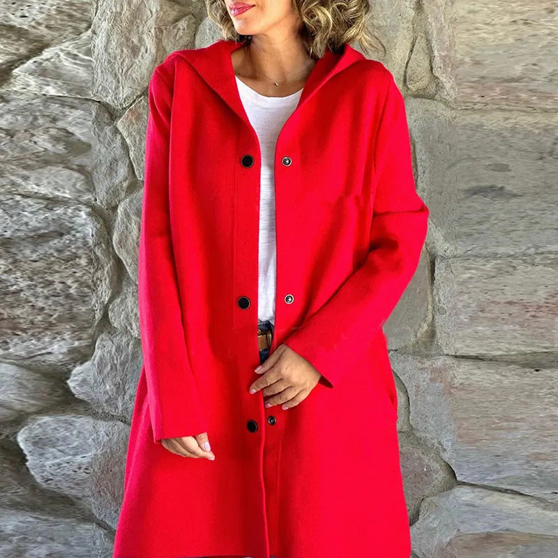Insulated Mid-Length Hooded Winter Coat, Unisex Style – Alex