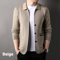 Men's Fashionable Long Sleeve Knit Overcoat – James
