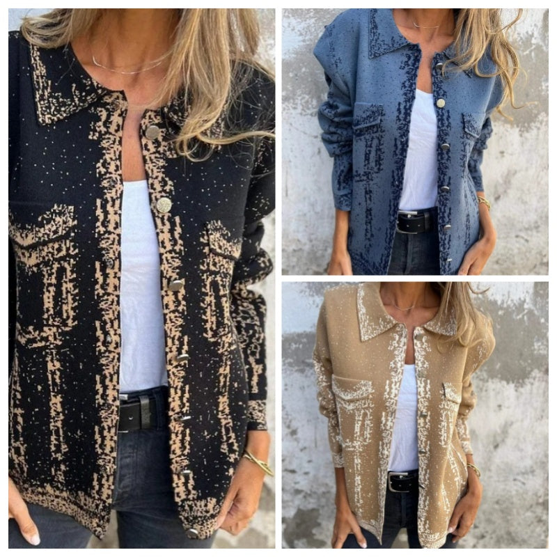 Trendy Women's Long Sleeve Jacket with Functional Pockets – Sophia