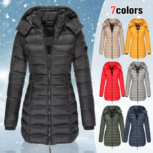 Warm Fluffy Long Down Jacket, Insulated & Stylish – Sophia