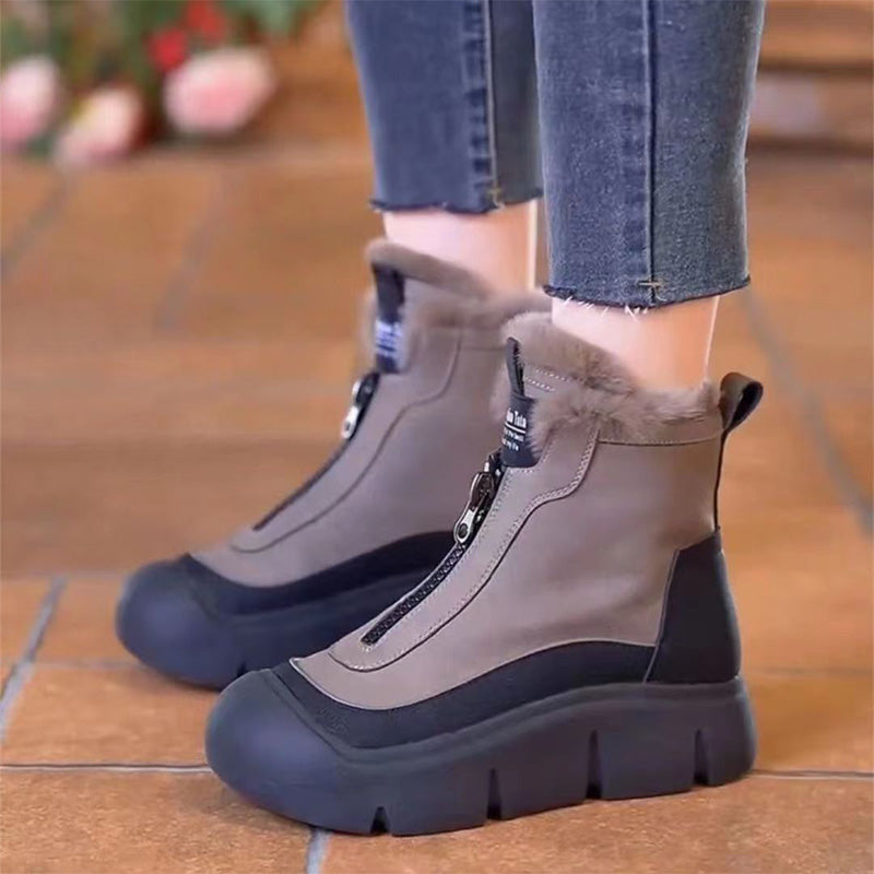Durable Waterproof Snow Boots with Warm Zipper Closure – Sophia
