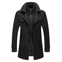 Classic Tweed Wool Coat for Winter Business Elegance – James