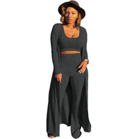 Chic Knitted Three-Piece Lounge Set for Cozy Days – Sophia