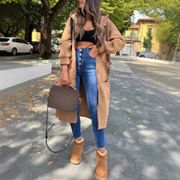 Women's Oversized Hooded Sweatshirt with Convenient Pockets - Emily