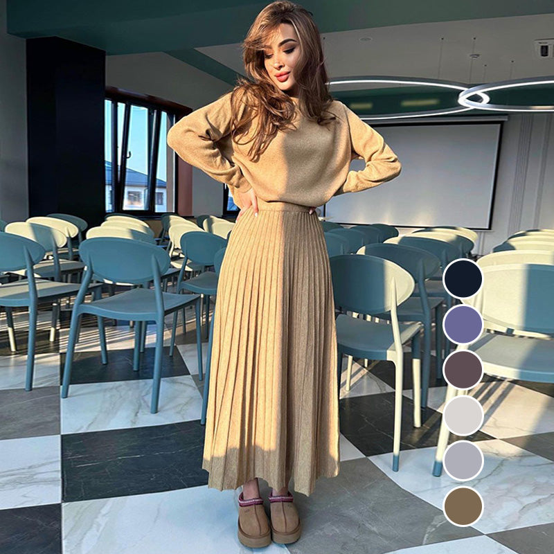 Trendy Long-Sleeve Skirt Set for Modern Elegance – Sophia