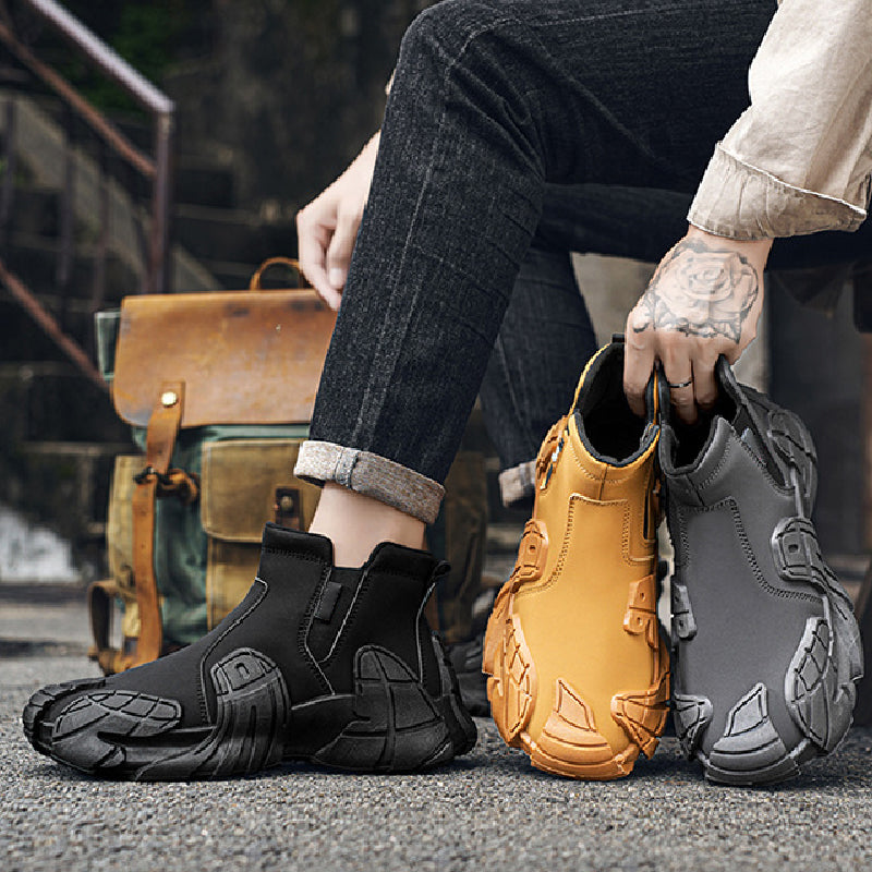 Versatile Men's Slip-On High-Top Utility Boots – Ethan