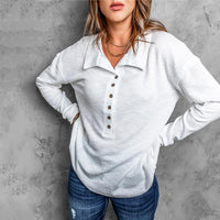 Relaxed V-Neck Button Shirt for Casual Women’s Wear – Olivia