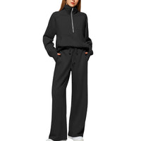Casual Zip-Up Pullover with Matching Lounge Pants – Olivia