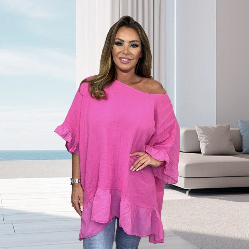 Off Shoulder Relaxed Fit Blouse for Everyday Style – Sophia
