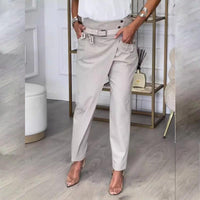 Trendy Casual Solid Color Irregular Women's Pants – Emma